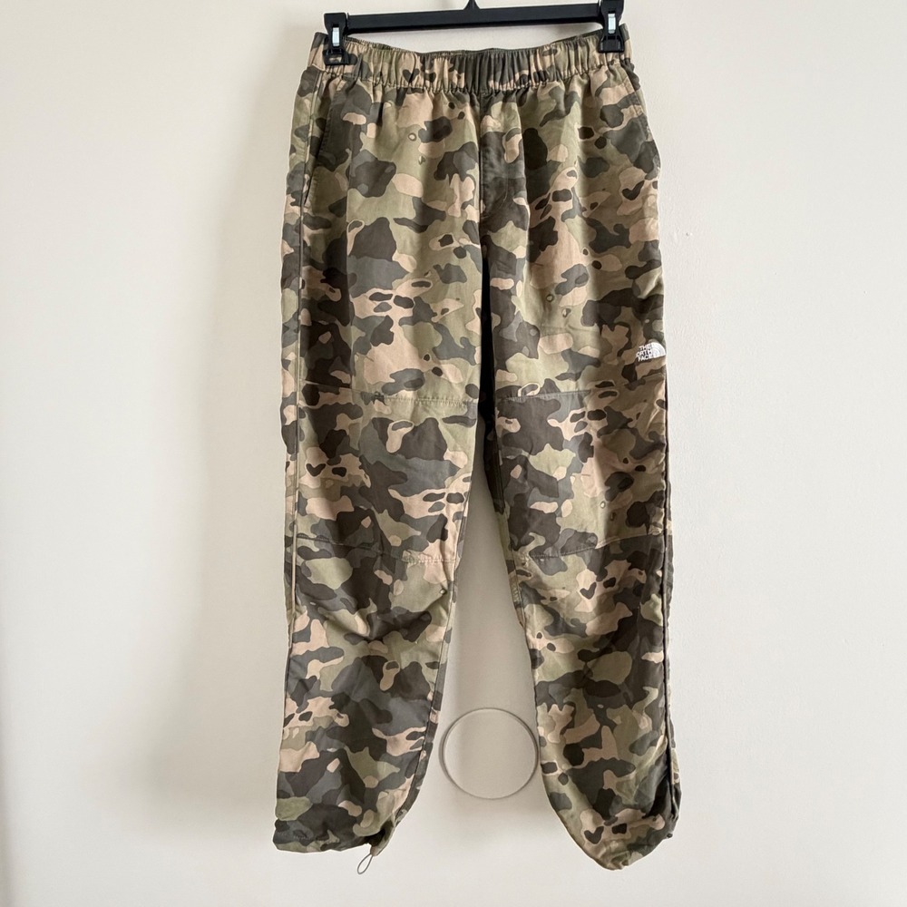 The North Face Mens SMALL Class V Camo Gorpore Joggers Elastic Waist Green Brown